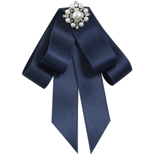 职业领结领花女头花套装商务正装银行酒店高档蓝色工装衬衣领饰品