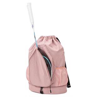 轻便羽毛球网球拍收纳双肩背包束口抽绳运动健身包批量定制可印字