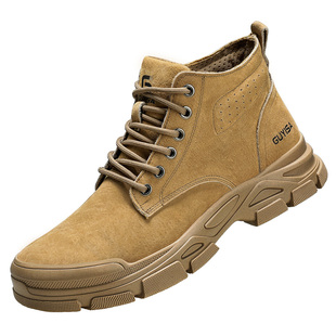 古伊萨劳保鞋男款士高帮冬季防砸防刺绝缘轻便耐磨老保钢板钢头鞋