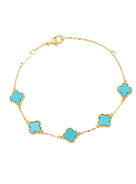 SMGI/松石四叶草手链S925镀金