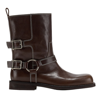 GGCC机车靴皮带扣西部靴女