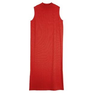 【自营】【新年系列】ELLE无袖针织连衣裙女2026春新款修身直筒裙