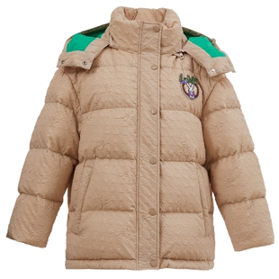 COCOON商场同款经典提花短款立领羽绒服秋冬