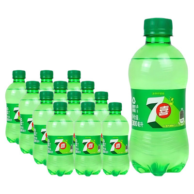 七喜300ml*12/24/6瓶原味碳酸饮料小瓶迷你汽水夏季瓶装柠檬味