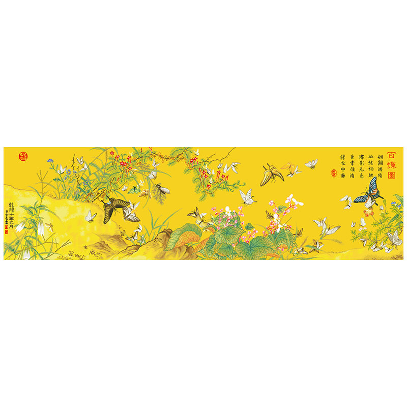 十字绣名画百蝶图大格满绣手工绣