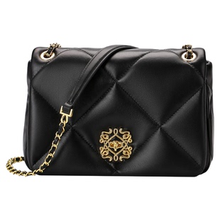 梦特娇官方女包羊皮新款小香风单肩链条包妈妈包真皮斜挎包小方包