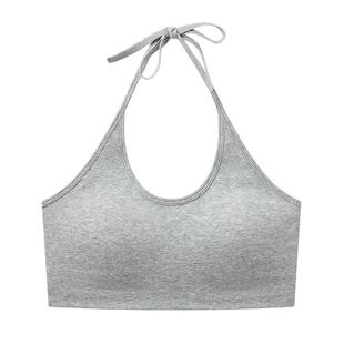 三福女秋季挂脖美高裹胸吊带 时尚修身叠穿外穿带杯背心514711