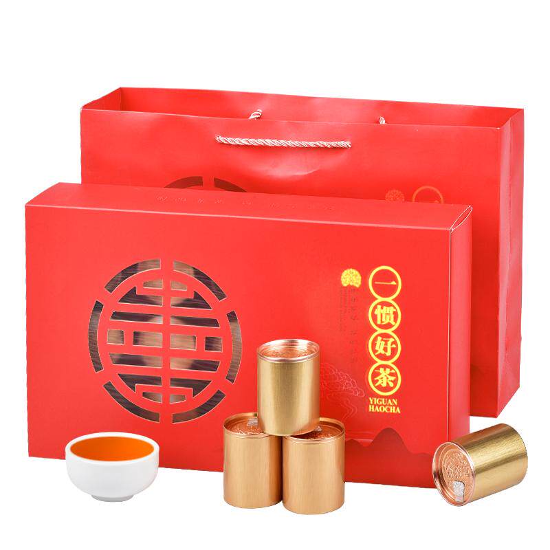 三大名茶金骏眉铁观音大红袍15小罐礼盒装年货节日送礼红茶叶套装
