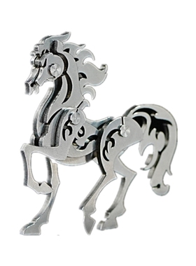 神兽不锈钢立体拼图十二生肖模型