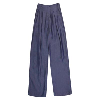 法式阔腿裤重磅天丝休闲裤