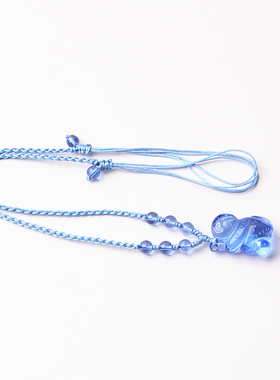 蓝水晶猴子吊坠蓝色水晶猴