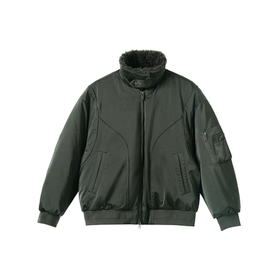 NYHSUGOO/南乙冬季100%绵羊毛领子90白鸭绒53991男士缎面羽绒服