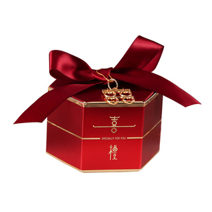 2026新款结婚婚礼喜糖盒小礼盒装糖果盒喜糖盒子空盒纸盒子六角盒