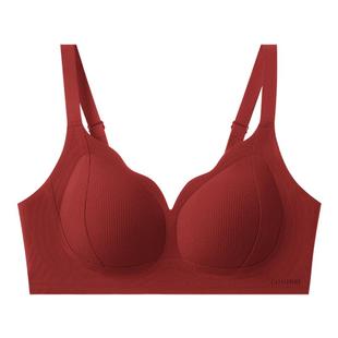 芬腾红色内衣女大胸显小胸聚拢防下垂收副乳2025马年本命年文胸罩