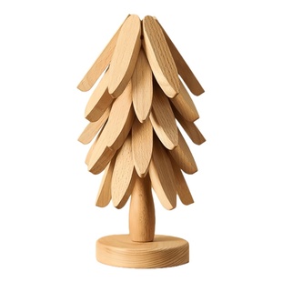 隔热垫餐桌摆件实木一棵树高颜值隔热垫小树隔热垫创意折叠餐盘树