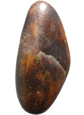 和田玉老熟金包玉籽料原石手把件