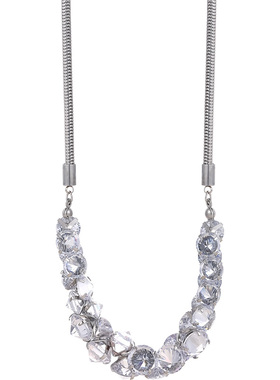 银色水晶项链高级感轻奢小众