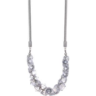 银色夸张水晶毛衣项链女2025新款大气高档高级感轻奢小众配饰秋冬