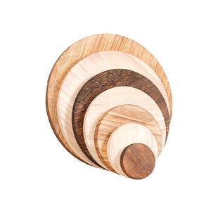 正长方形圆形碳化木板片梧桐原桌面实木定制隔板摄影道具手工复古