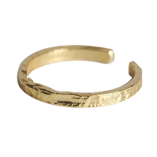 纯银S925极简冷淡风糖纸感不规则表面银戒指女开口戒百搭款关节戒