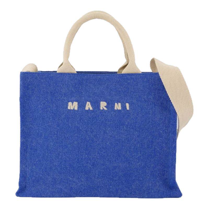 【粉丝专享】MARNI 小号斜挎包 - 棉质 蓝色