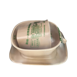 盈耕稻谷壳环保餐具套装便携式一次性碗杯碟勺烧烤店专用饭店酒席