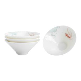 南山先生素锦莲华斗笠茶杯主人杯陶瓷个人专用茶盏品茗杯功夫茶具