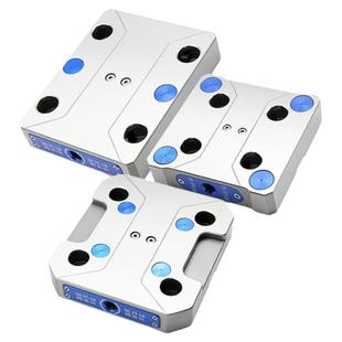 四轴五轴夹具零点快速定位板D52自定心虎钳2孔4孔定位盘D96快换板