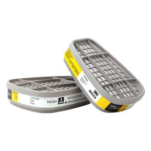 3M6002滤毒盒防酸性气体氯气氯化氢二氧化硫二氧化氯过滤有机蒸气