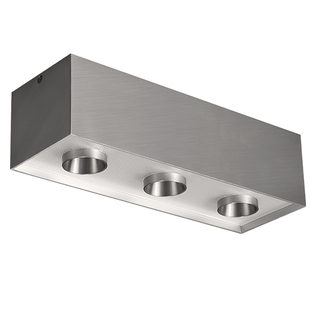 三头明装不锈钢斗胆灯包豪斯客厅筒灯射灯一体主灯银色超薄吸顶灯