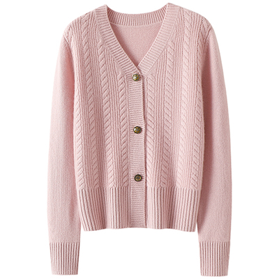 启超官方高端100%纯山羊绒开衫