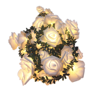 led玫瑰花灯灯串藤条装饰少女温馨房间浪漫表白求婚场景布置网红