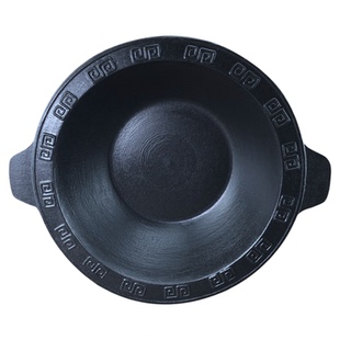 铸铁老火锅锅具商用平底圆底九宫格鸳鸯子母搪瓷免制美蛙鱼火锅盆