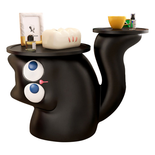 可爱小猫猫落地摆件客厅大型电视柜沙发旁边家居装饰创意卡通茶几