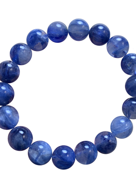 天然草莓蓝晶石三圈手链礼物情侣