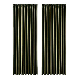 呈开 卧室遮光窗帘中古风高级感雪尼尔复古绿橄榄绿客厅飘窗软装