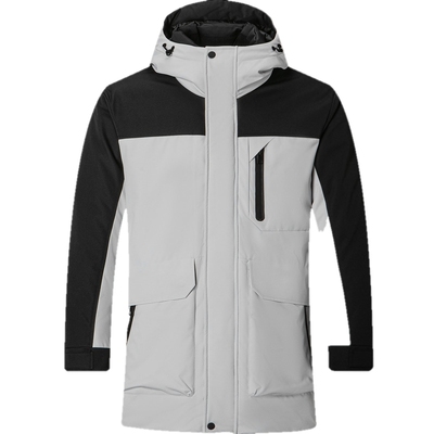 七匹狼男士中长款羽绒服2025新款秋冬季加厚连帽外套中年爸爸男装