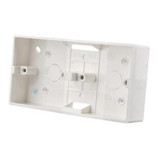 家用明盒86型双底盒开关插座双面板明装免打孔二位接线盒超薄墙壁