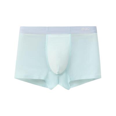 三福男轻薄透气内裤 简约净版沁凉贴边平角裤四角裤男498069