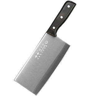 双十字菜刀 瑞典进口钢切片刀锋利山特维克钢厨房家用菜刀乌木柄