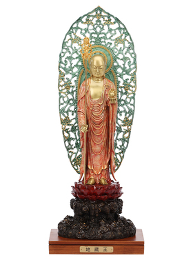 地藏王立像摆件黄铜收藏