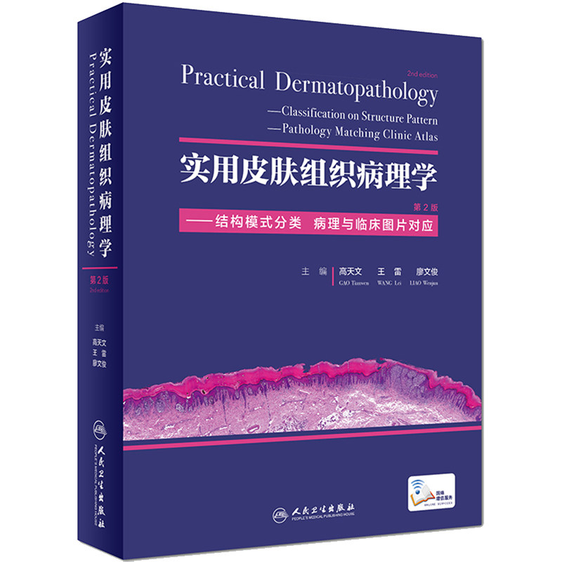 实用皮肤组织病理学 第2版高天文王雷廖文俊皮肤病治疗炎症肿瘤科病理科结构模式分类病理临床诊断鉴别人民卫生出版社皮肤病学