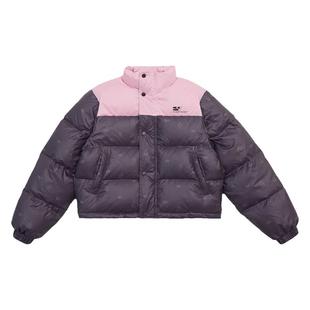 CryingCenter 老花拼接撞色立领羽绒服面包服保暖百搭 哭喊中心