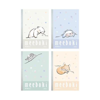 晨光 meeboki-好梦团团A6/A5/B5无线装订本局部UV封面卡通小动物横线内芯30/40页学生笔记本纸张本册本子文具