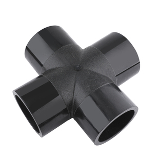 全新料pe对接四通 110 200等径四通 十字接头315HDPE异径对焊四通