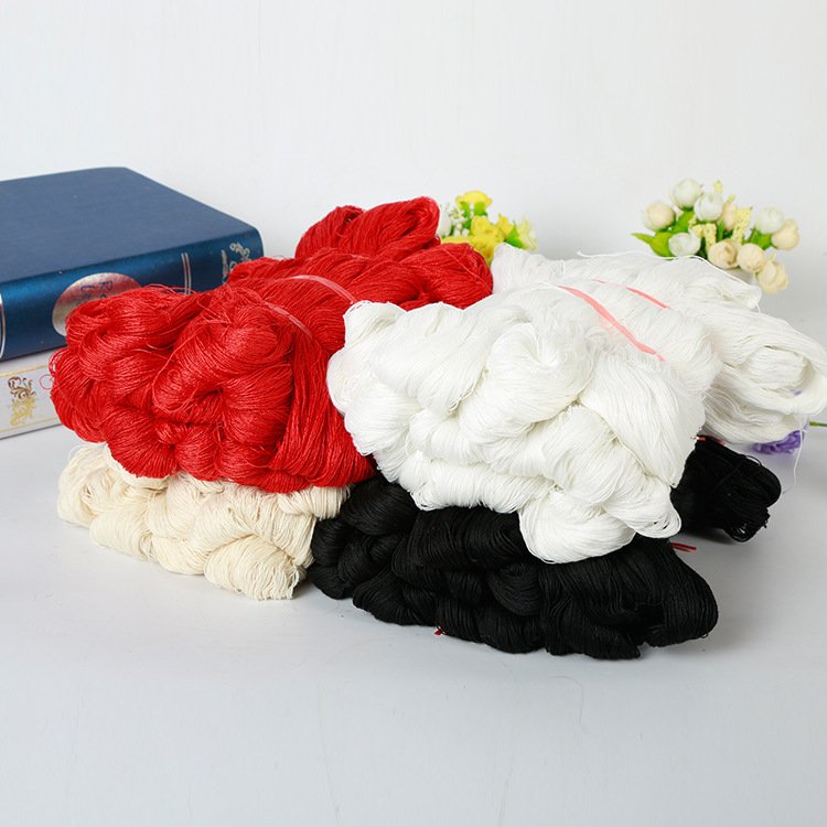 绣鞋垫勾花用线 粗线白洋线 挄线 老式棉线把涤纶缝被子线