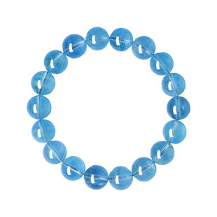 天然冰种海蓝宝散珠子圆珠配珠diy手链半成品魔鬼蓝水晶单珠手串