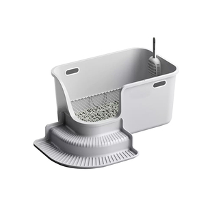 恩恩星球设计厕所半封闭式防踩铁架狗砂沙盆中大型犬公狗超大放溅