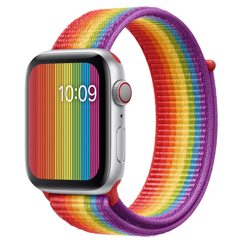 Apple Watch官方原装正品回环式运动表带彩虹款适用苹果S11-Ultra