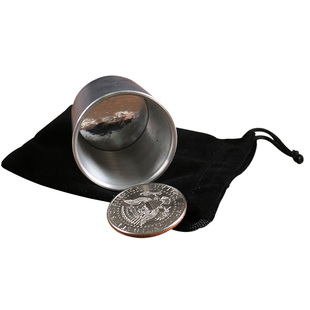 Super cup硬币杯 美金版 硬币魔术 硬币穿杯 近景互动魔术道具